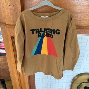 Bobo Choses Brown 'Talking Bobo' Long Sleeve Tee